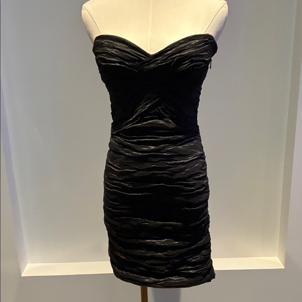 BCBGMaxAzria Black Strapless Dress
